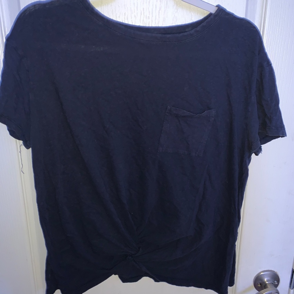 fun tee with tie in middle